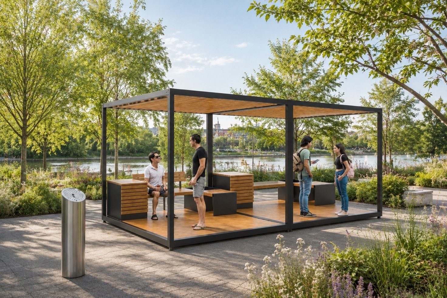 Pocket Park mit Trinkbrunnen