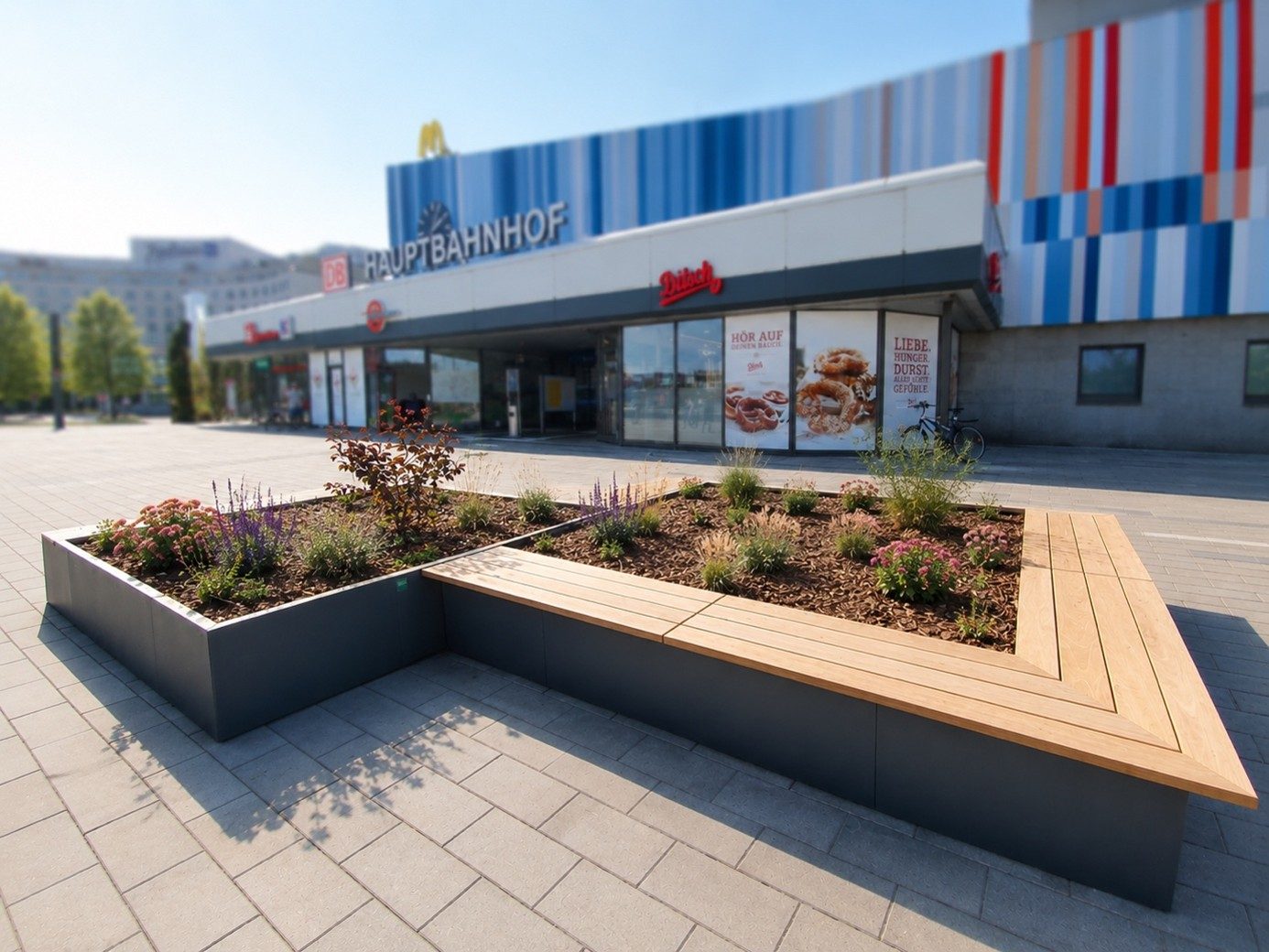 Modell Mannheim von Public Scapes in RAL pulverbeschichtetem Metall
